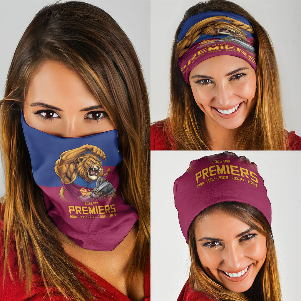 Brisbane Lions Premiers 2026 Neck Gaiter Six-Time Champions