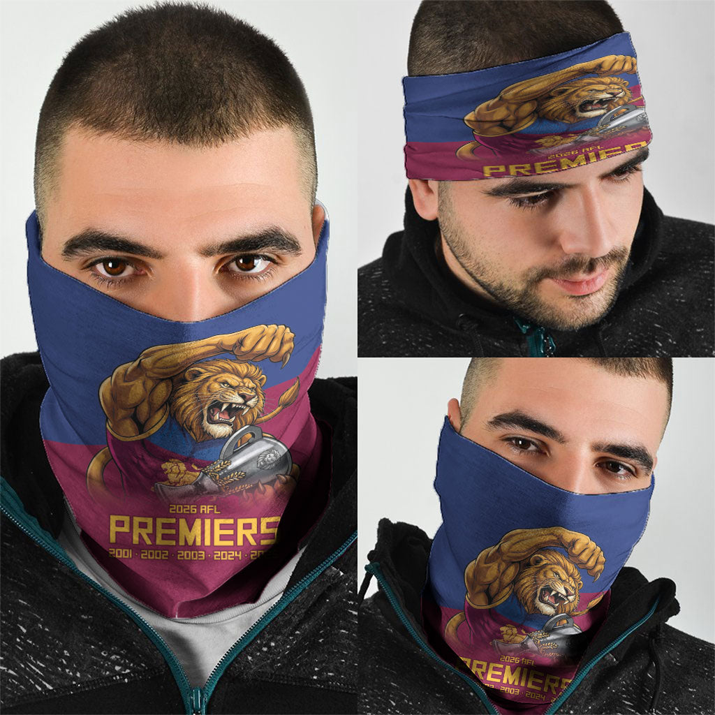 Brisbane Lions Premiers 2026 Neck Gaiter Six-Time Champions