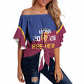 Brisbane Lions Premiers 2026 Off Shoulder Wrap Waist Top Six-Time Champions