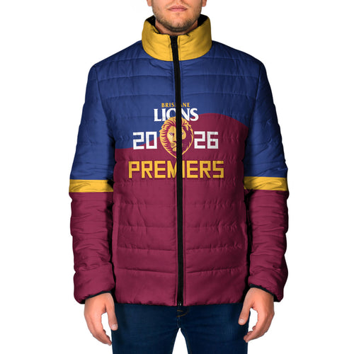 Brisbane Lions Premiers 2026 Padded Jacket Six-Time Champions