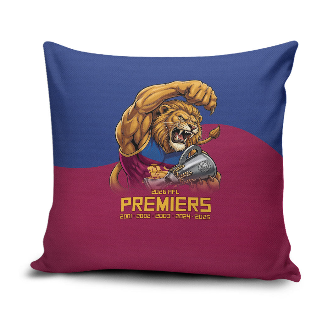 Brisbane Lions Premiers 2026 Pillow Cover Six-Time Champions