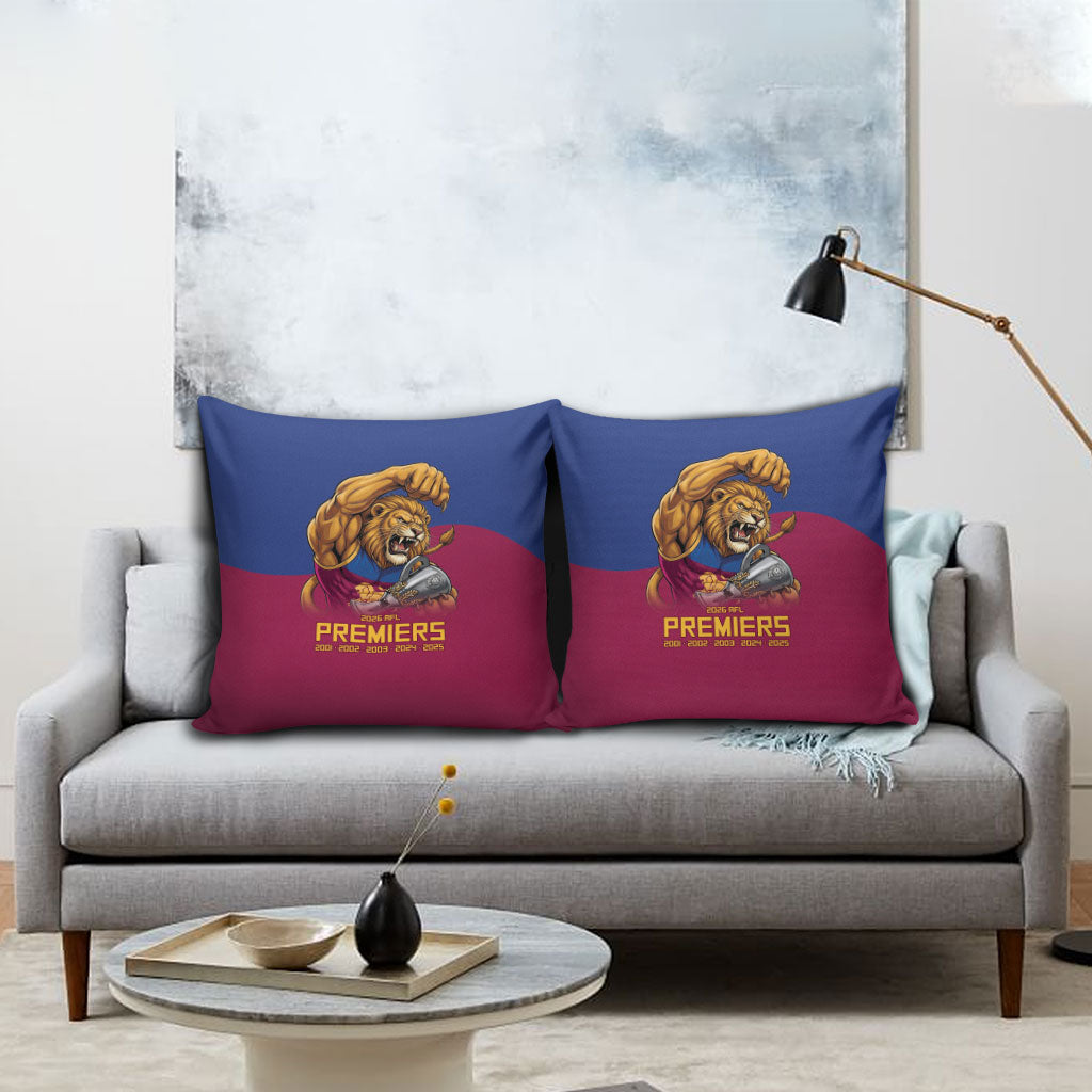 Brisbane Lions Premiers 2026 Pillow Cover Six-Time Champions