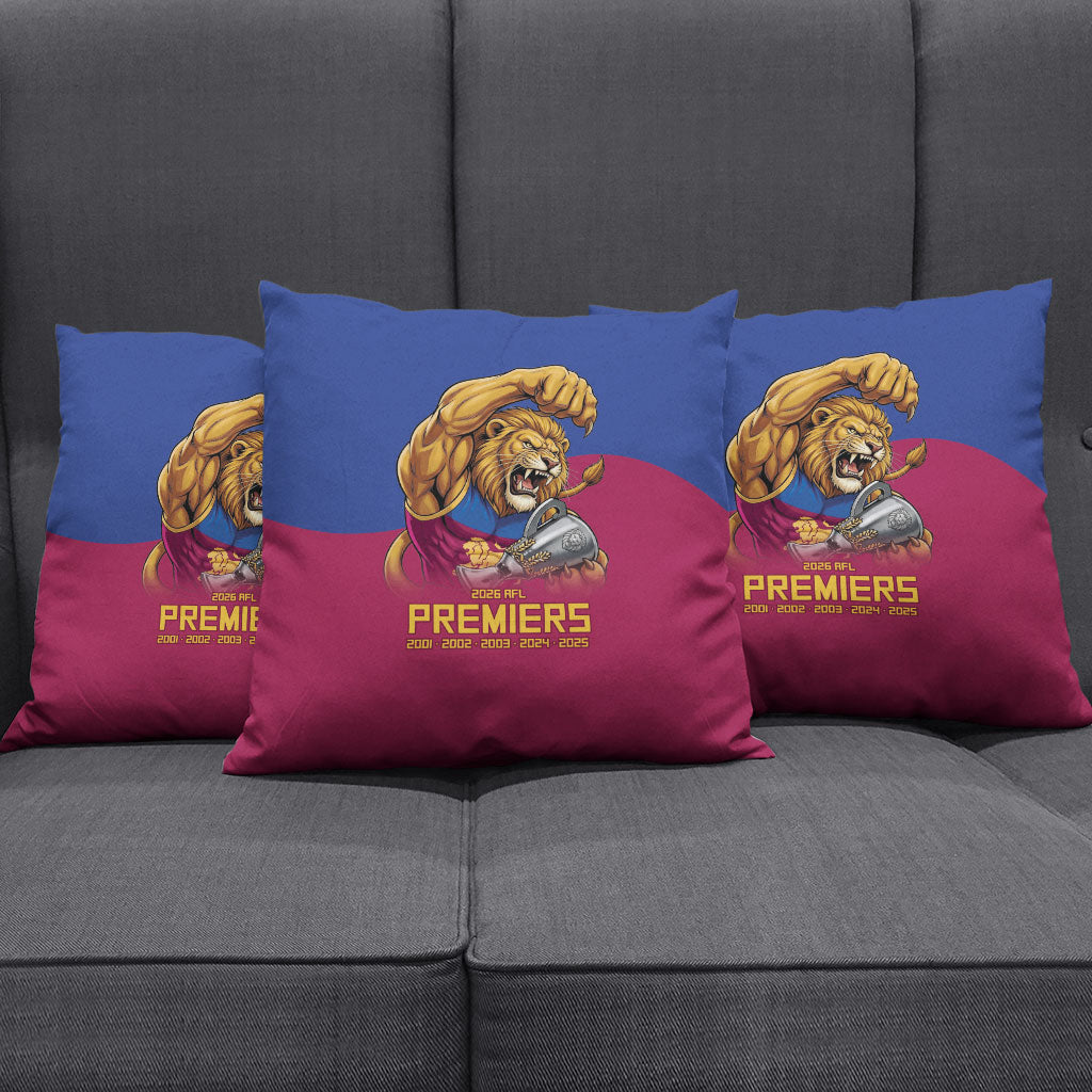 Brisbane Lions Premiers 2026 Pillow Cover Six-Time Champions