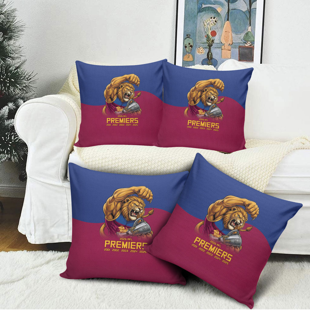 Brisbane Lions Premiers 2026 Pillow Cover Six-Time Champions