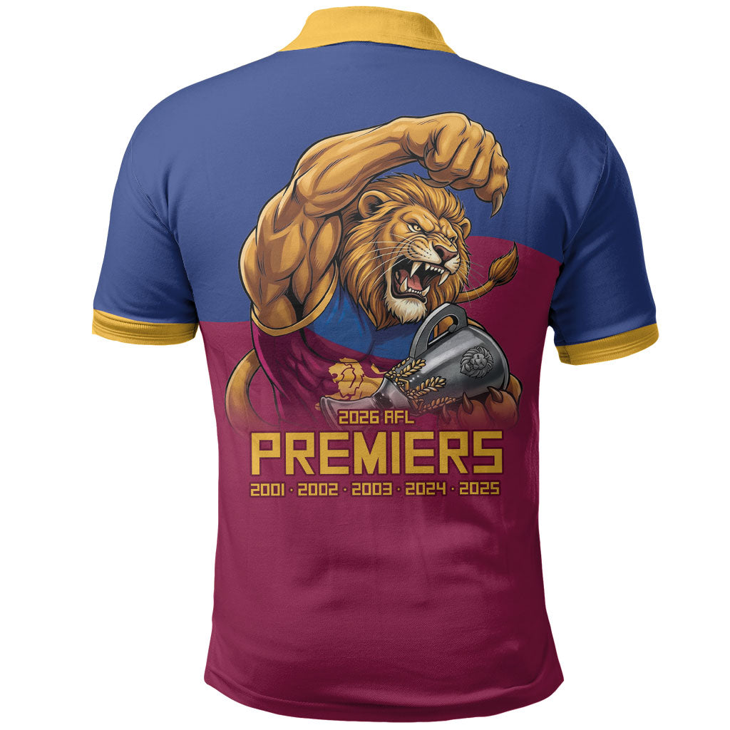 Brisbane Lions Premiers 2026 Polo Shirt Six-Time Champions