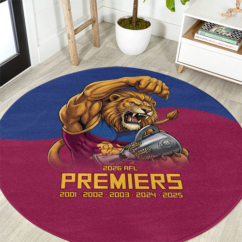 Brisbane Lions Premiers 2026 Round Carpet Six-Time Champions