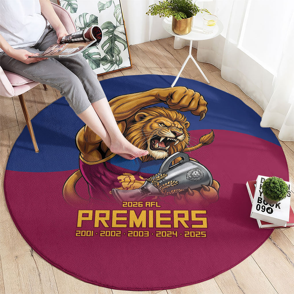 Brisbane Lions Premiers 2026 Round Carpet Six-Time Champions