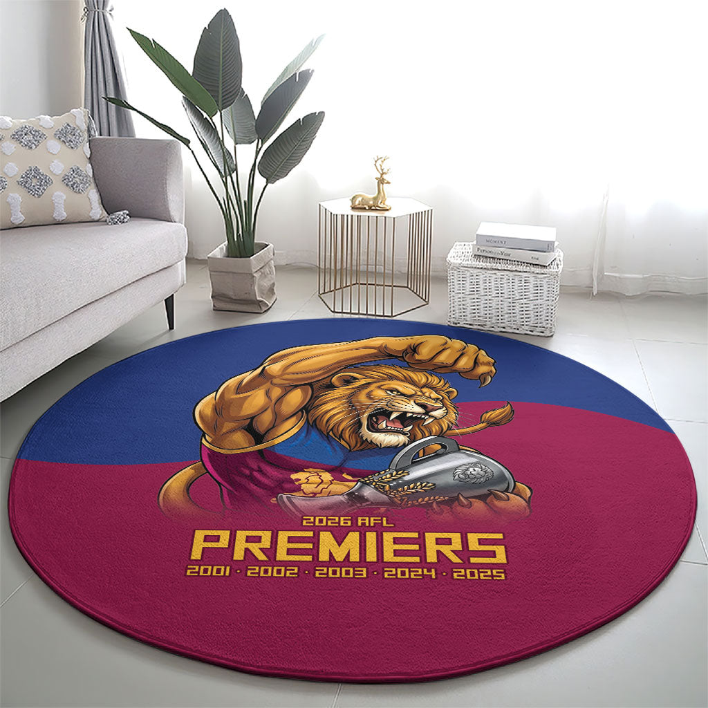 Brisbane Lions Premiers 2026 Round Carpet Six-Time Champions