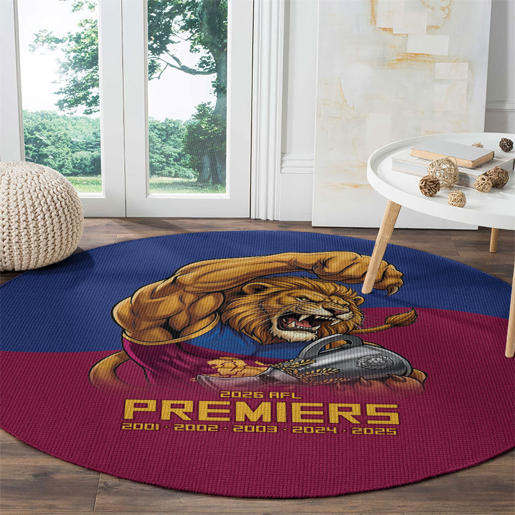 Brisbane Lions Premiers 2026 Round Carpet Six-Time Champions
