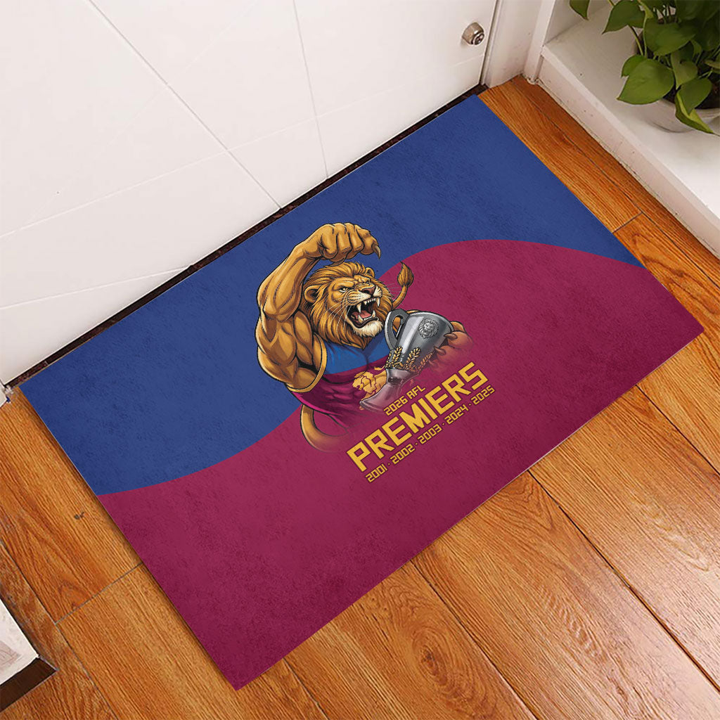 Brisbane Lions Premiers 2026 Rubber Doormat Six-Time Champions