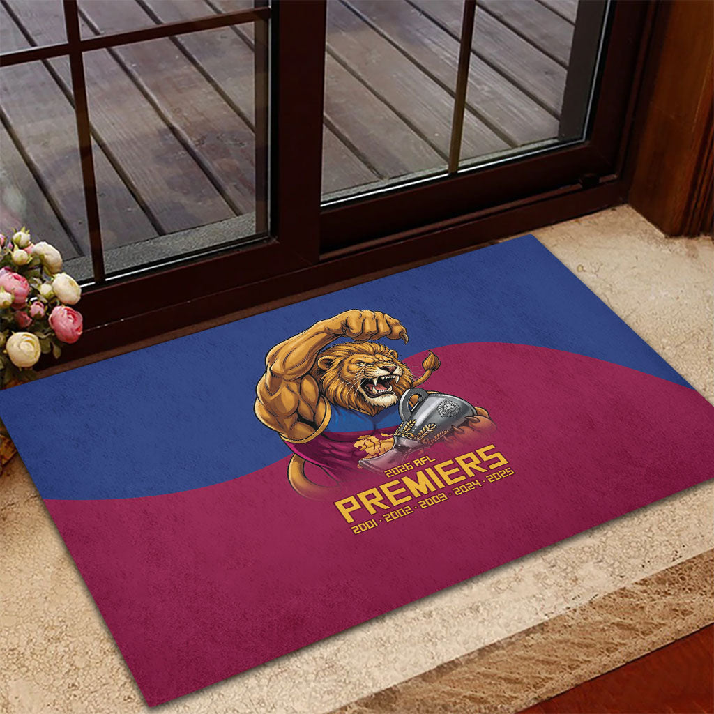 Brisbane Lions Premiers 2026 Rubber Doormat Six-Time Champions