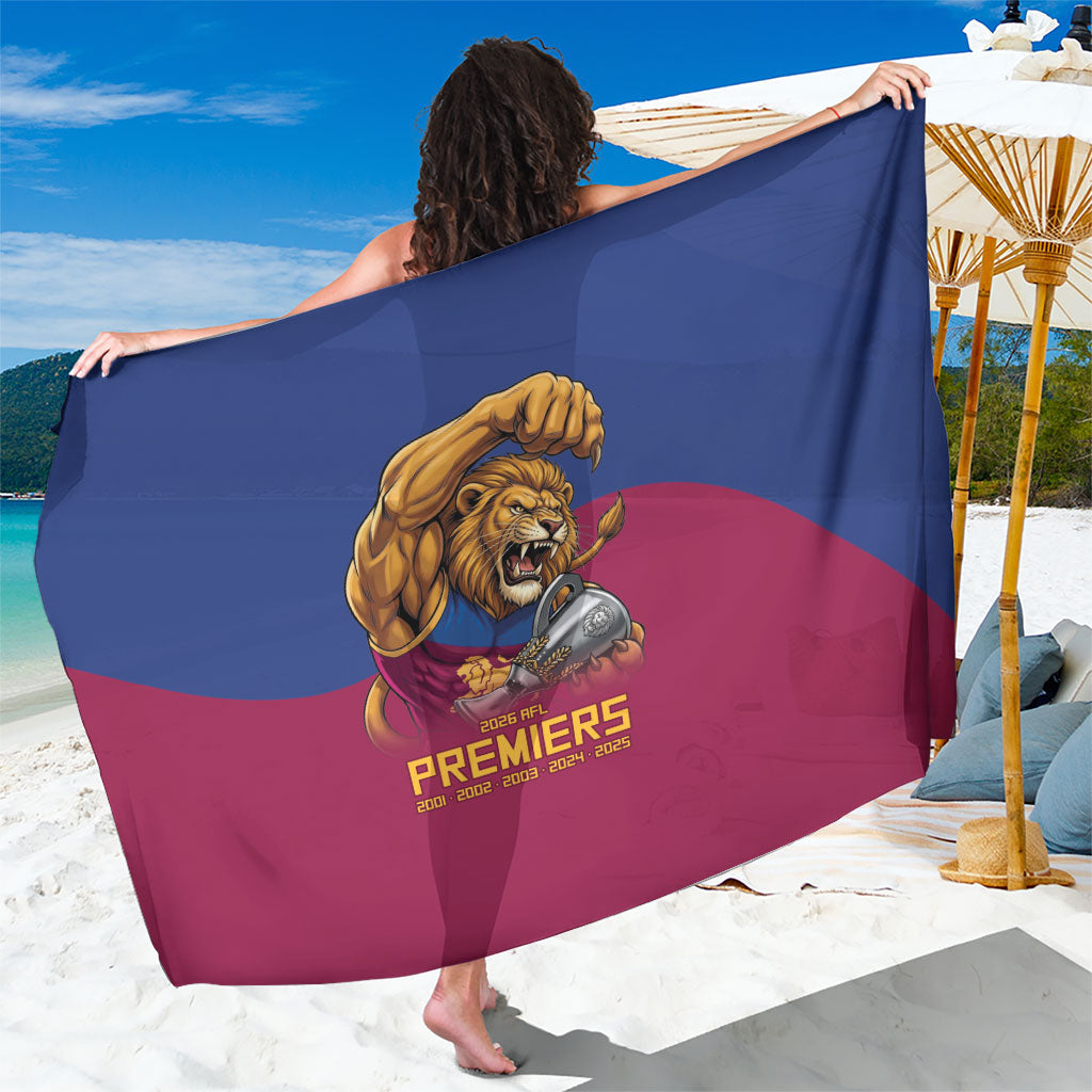Brisbane Lions Premiers 2026 Sarong Six-Time Champions