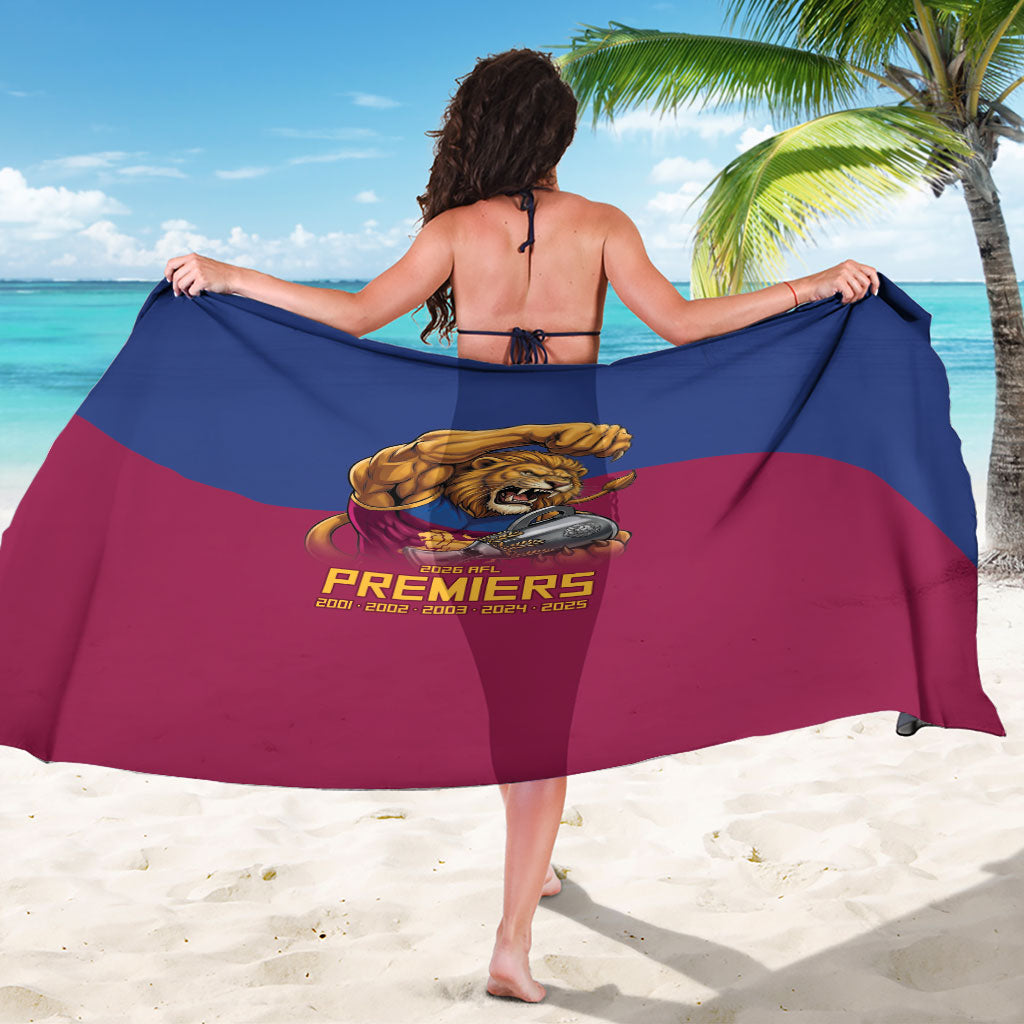 Brisbane Lions Premiers 2026 Sarong Six-Time Champions