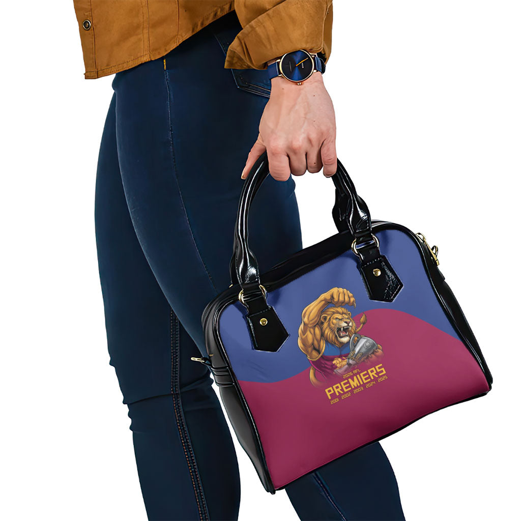 Brisbane Lions Premiers 2026 Shoulder Handbag Six-Time Champions