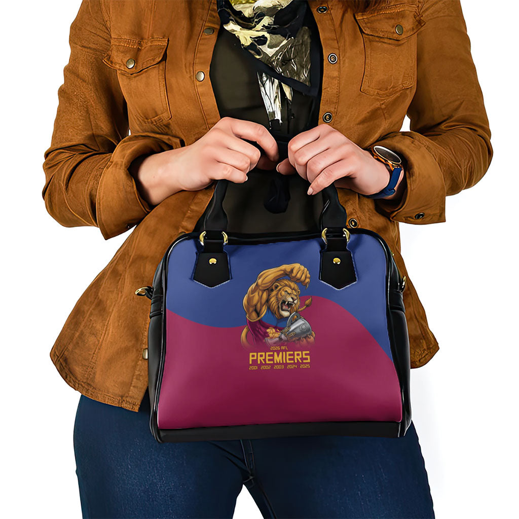 Brisbane Lions Premiers 2026 Shoulder Handbag Six-Time Champions