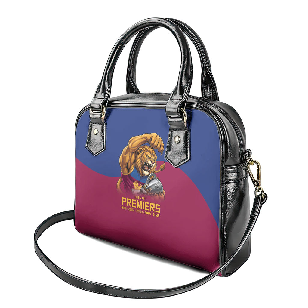 Brisbane Lions Premiers 2026 Shoulder Handbag Six-Time Champions