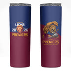 Brisbane Lions Premiers 2026 Skinny Tumbler Six-Time Champions