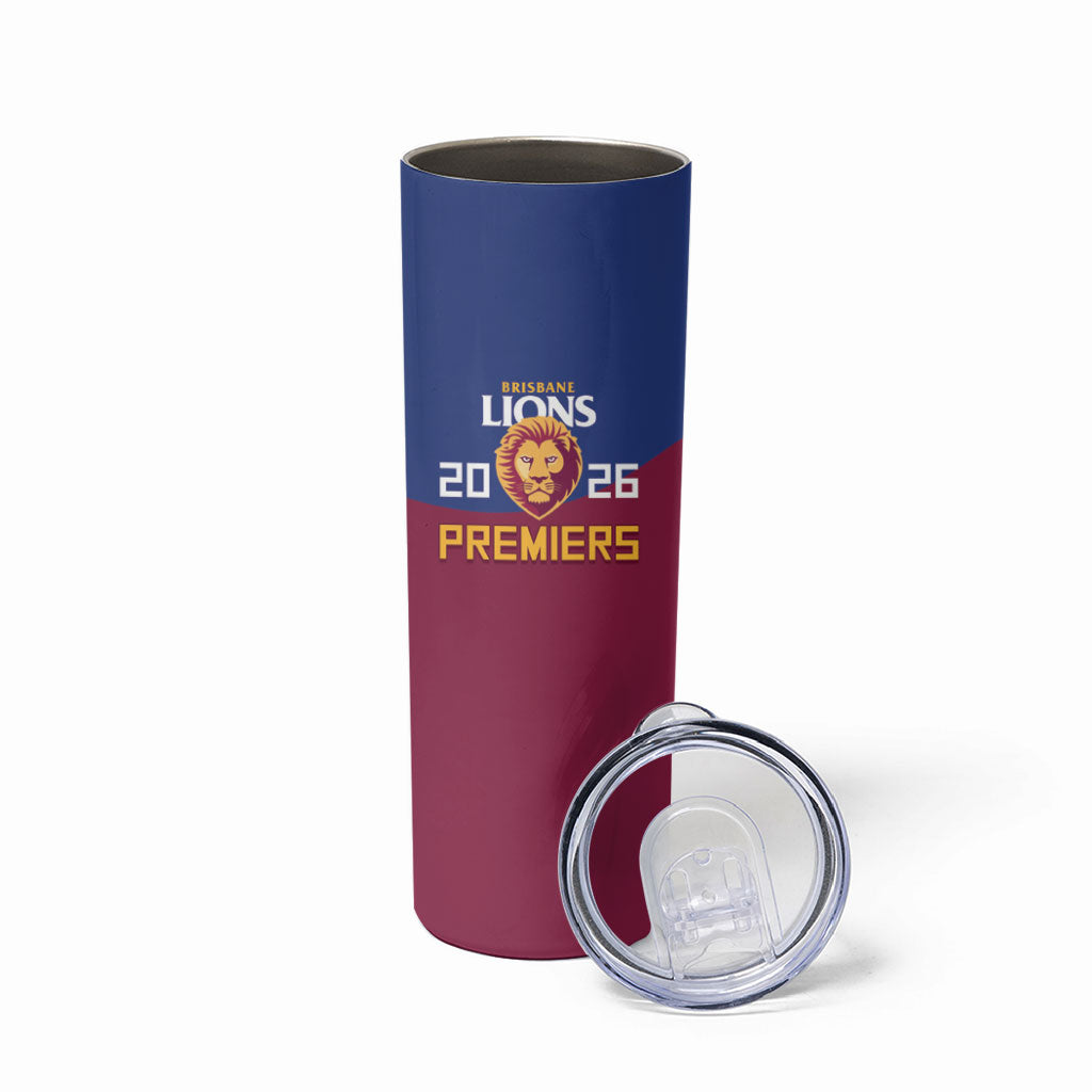 Brisbane Lions Premiers 2026 Skinny Tumbler Six-Time Champions