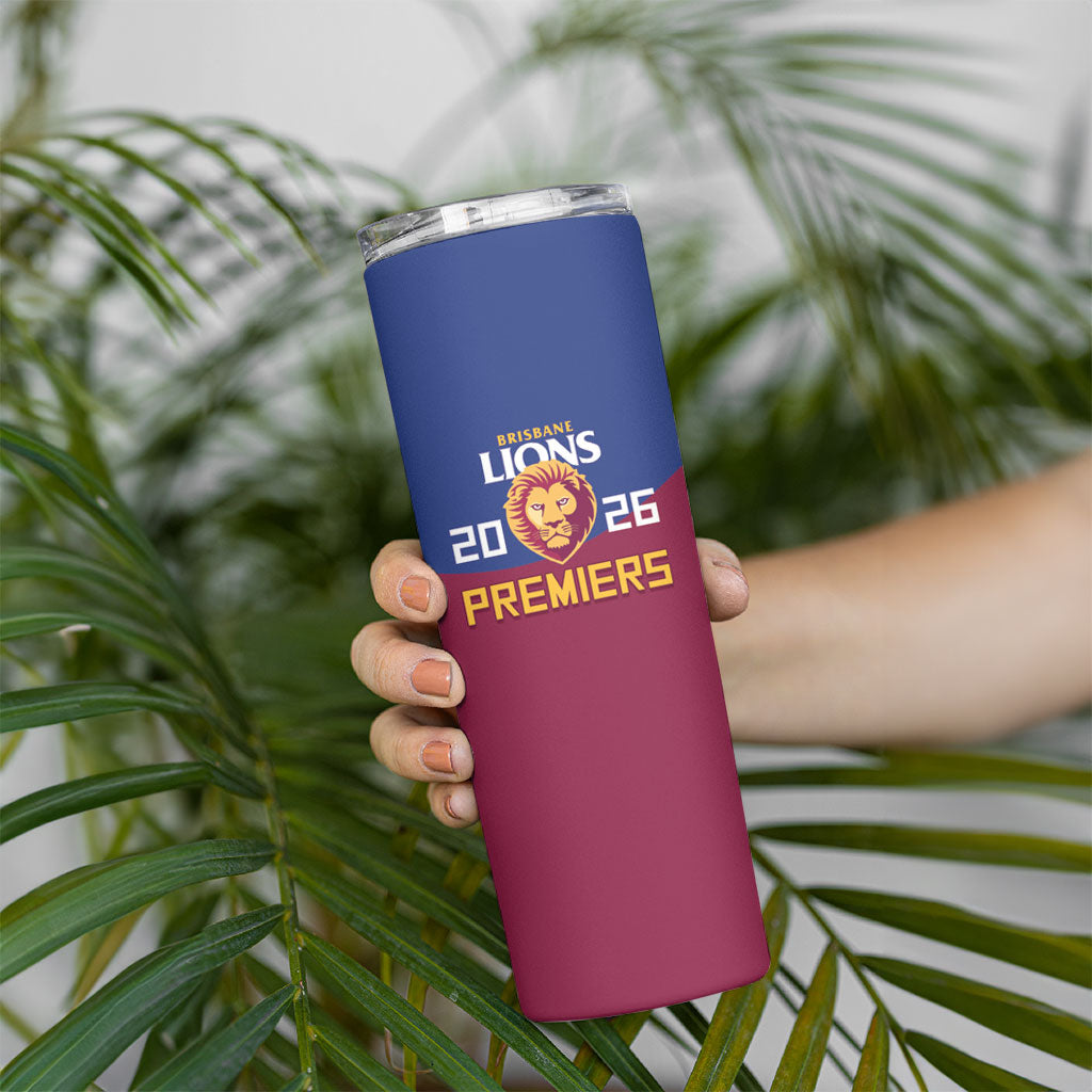 Brisbane Lions Premiers 2026 Skinny Tumbler Six-Time Champions