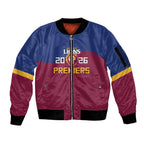 Brisbane Lions Premiers 2026 Sleeve Zip Bomber Jacket Six-Time Champions