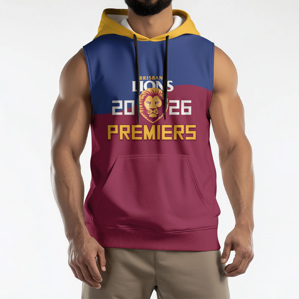Brisbane Lions Premiers 2026 Sleeveless Hoodie Six-Time Champions