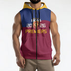 Brisbane Lions Premiers 2026 Sleeveless Zip Hoodie Six-Time Champions