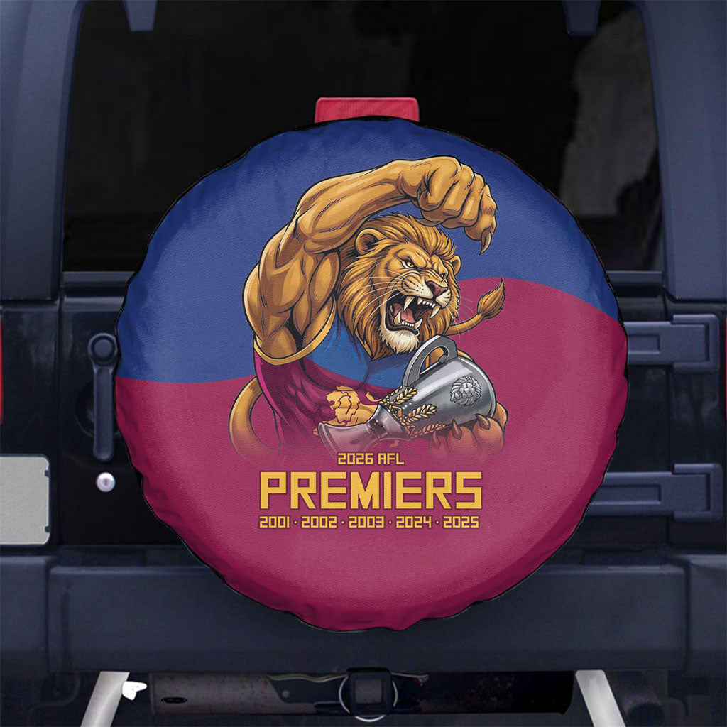 Brisbane Lions Premiers 2026 Spare Tire Cover Six-Time Champions