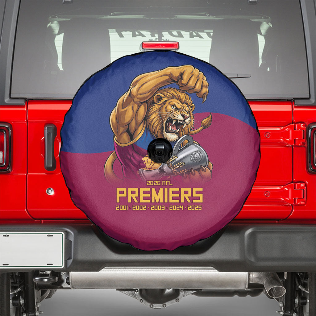 Brisbane Lions Premiers 2026 Spare Tire Cover Six-Time Champions