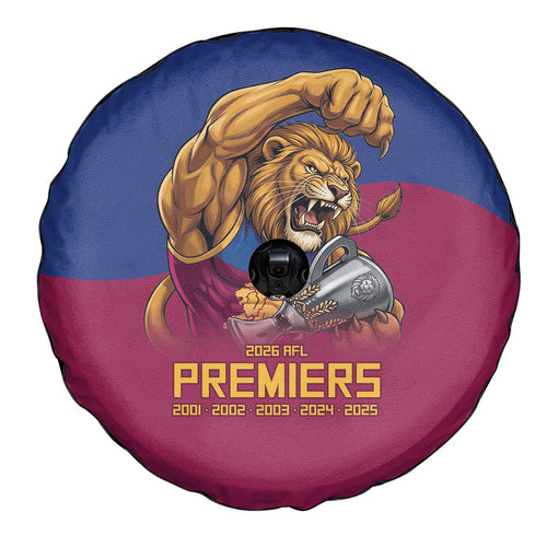 Brisbane Lions Premiers 2026 Spare Tire Cover Six-Time Champions
