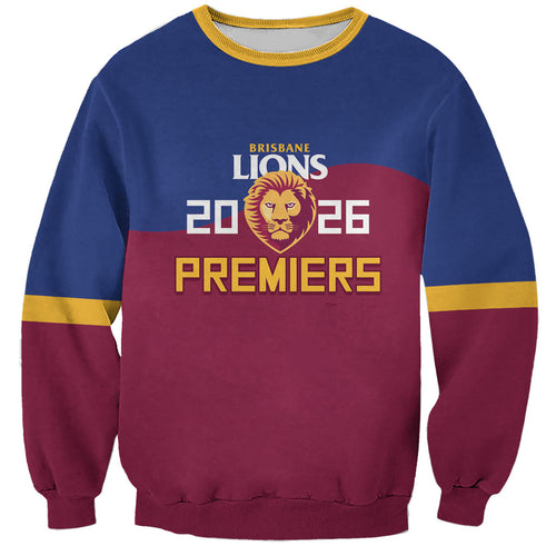 Brisbane Lions Premiers 2026 Sweatshirt Six-Time Champions