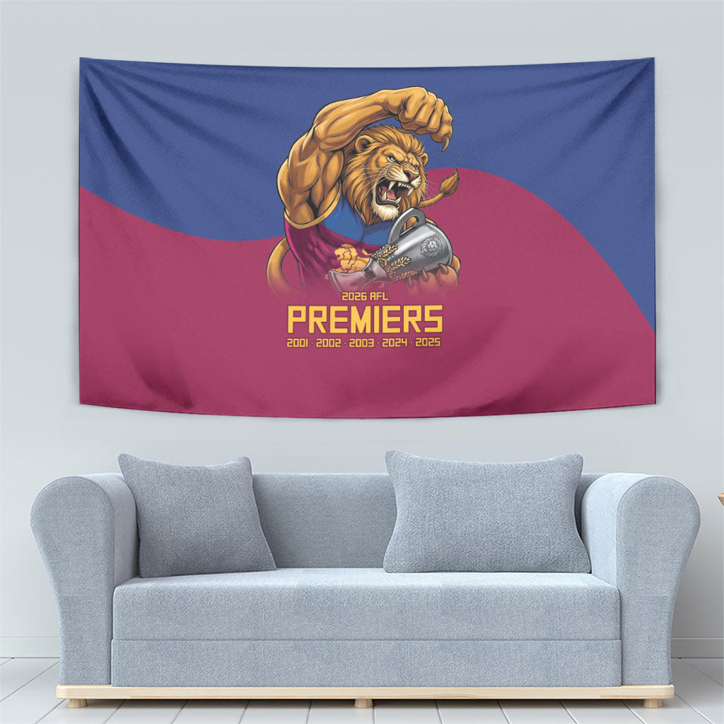 Brisbane Lions Premiers 2026 Tapestry Six-Time Champions