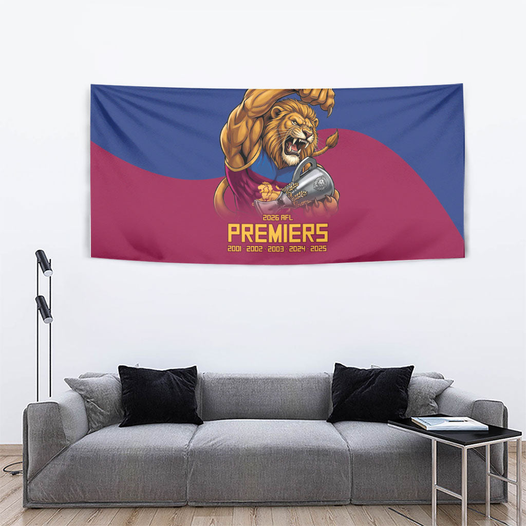 Brisbane Lions Premiers 2026 Tapestry Six-Time Champions