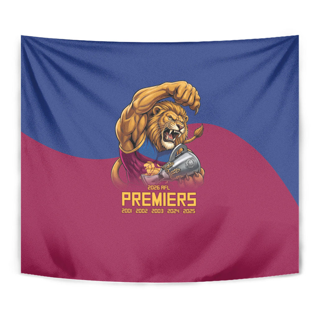 Brisbane Lions Premiers 2026 Tapestry Six-Time Champions