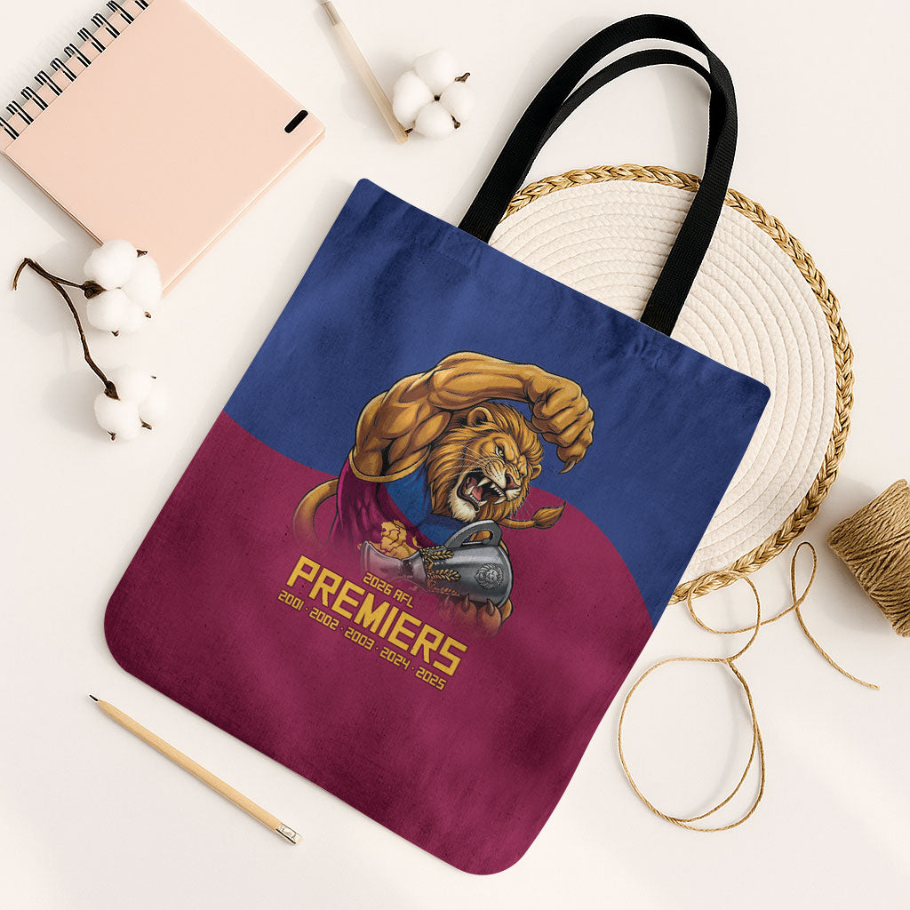 Brisbane Lions Premiers 2026 Tote Bag Six-Time Champions