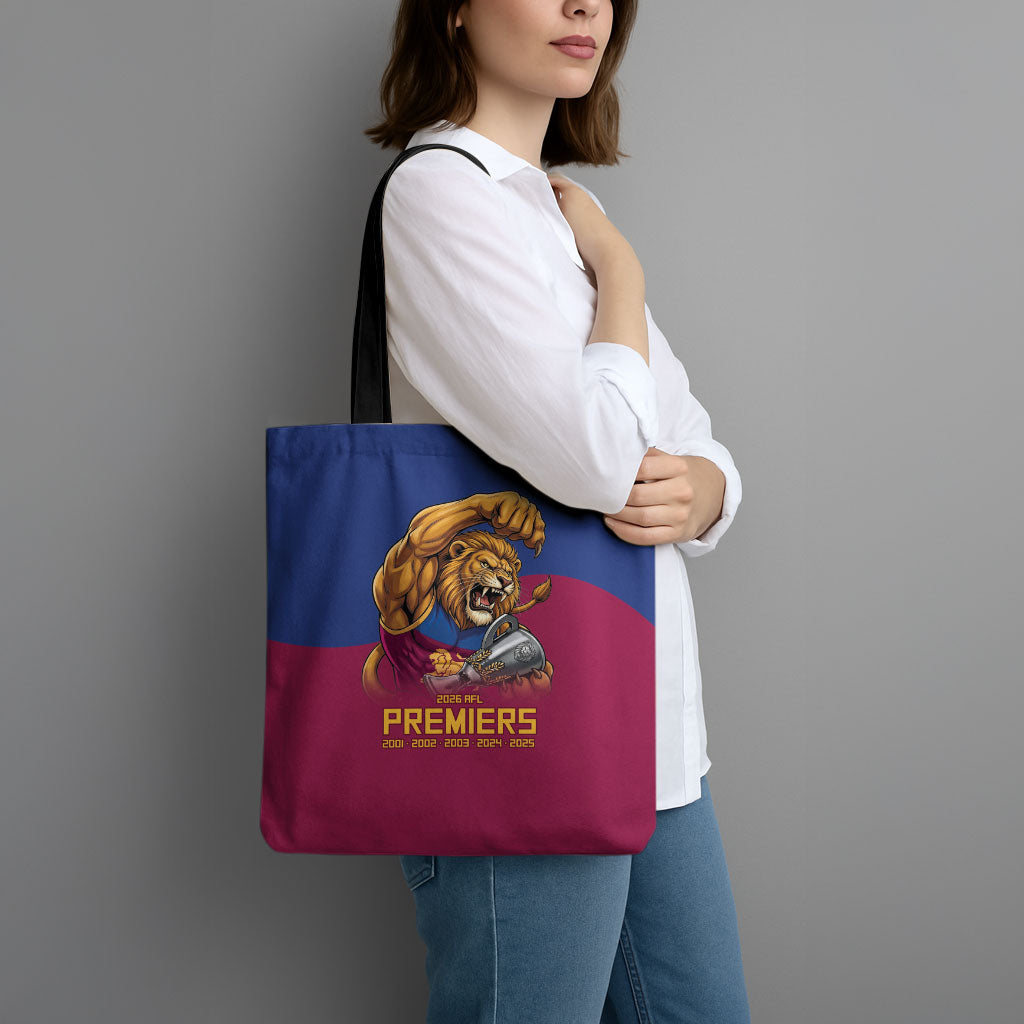Brisbane Lions Premiers 2026 Tote Bag Six-Time Champions