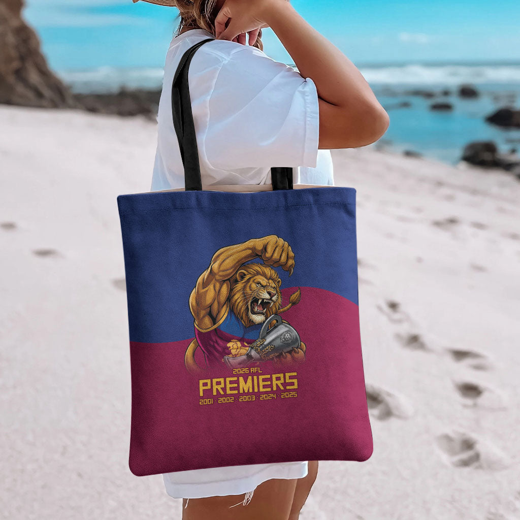 Brisbane Lions Premiers 2026 Tote Bag Six-Time Champions