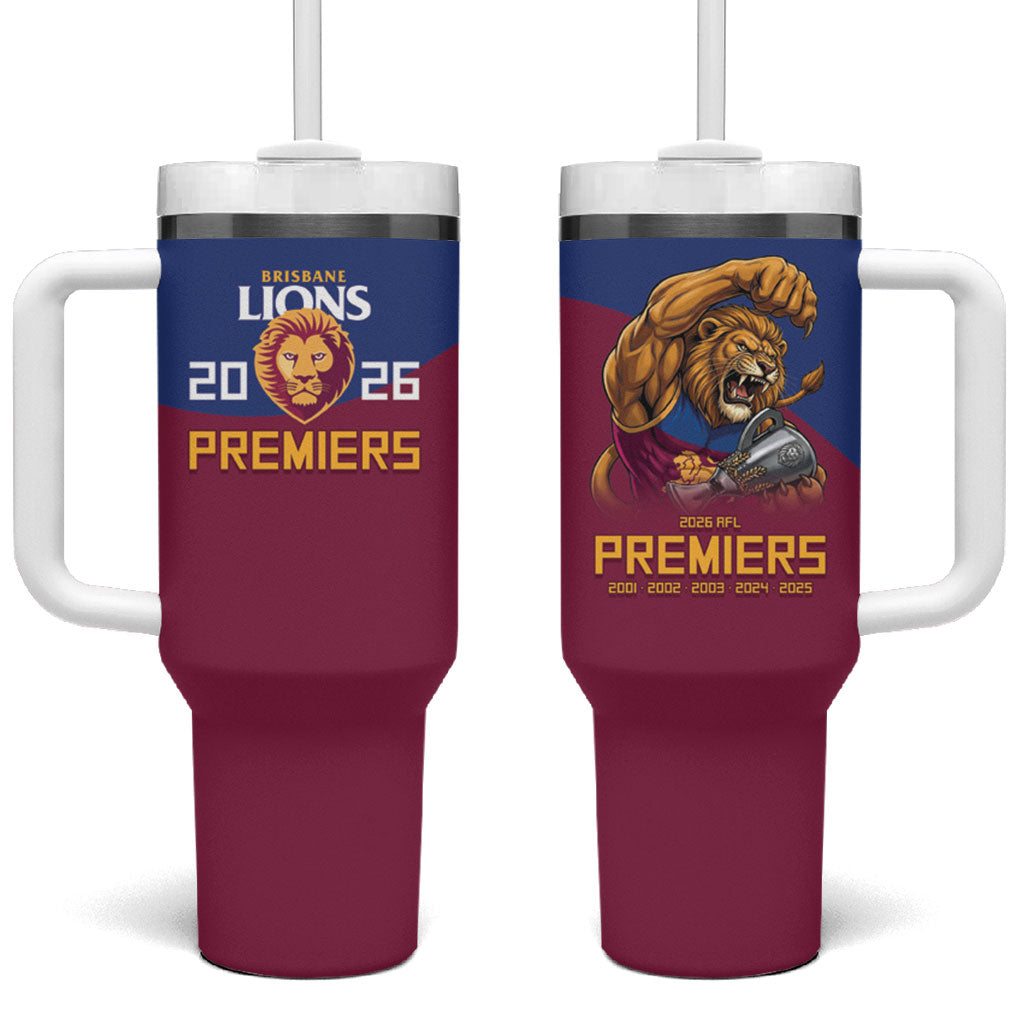 Brisbane Lions Premiers 2026 Tumbler With Handle Six-Time Champions