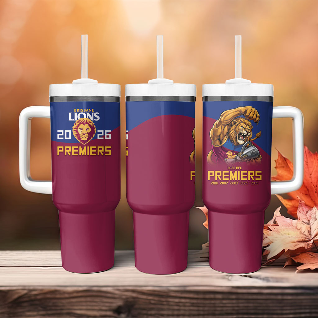 Brisbane Lions Premiers 2026 Tumbler With Handle Six-Time Champions