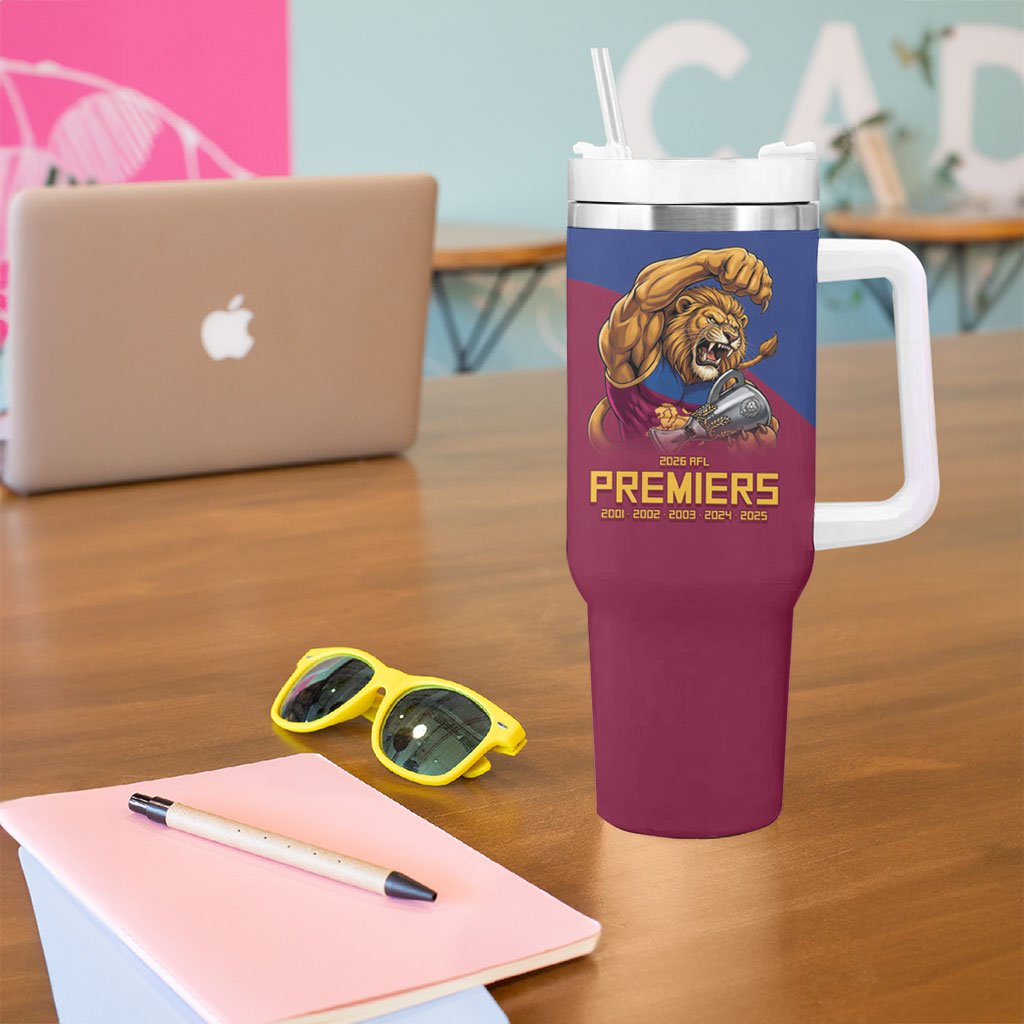 Brisbane Lions Premiers 2026 Tumbler With Handle Six-Time Champions