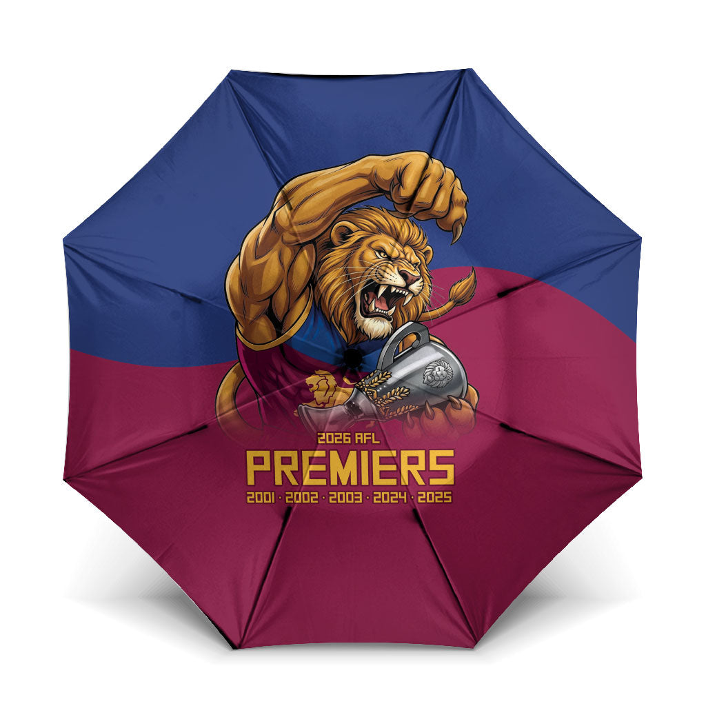 Brisbane Lions Premiers 2026 Umbrella Six-Time Champions