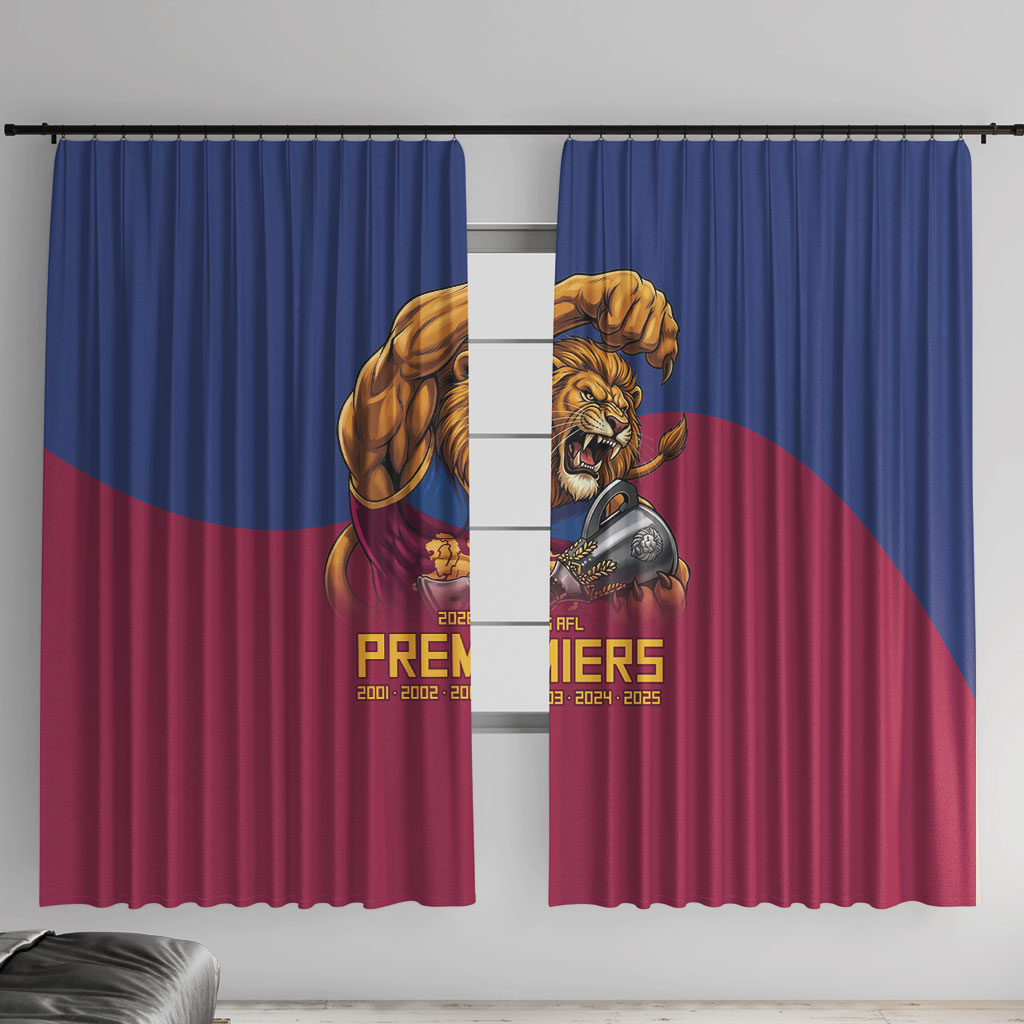 Brisbane Lions Premiers 2026 Window Curtain Six-Time Champions
