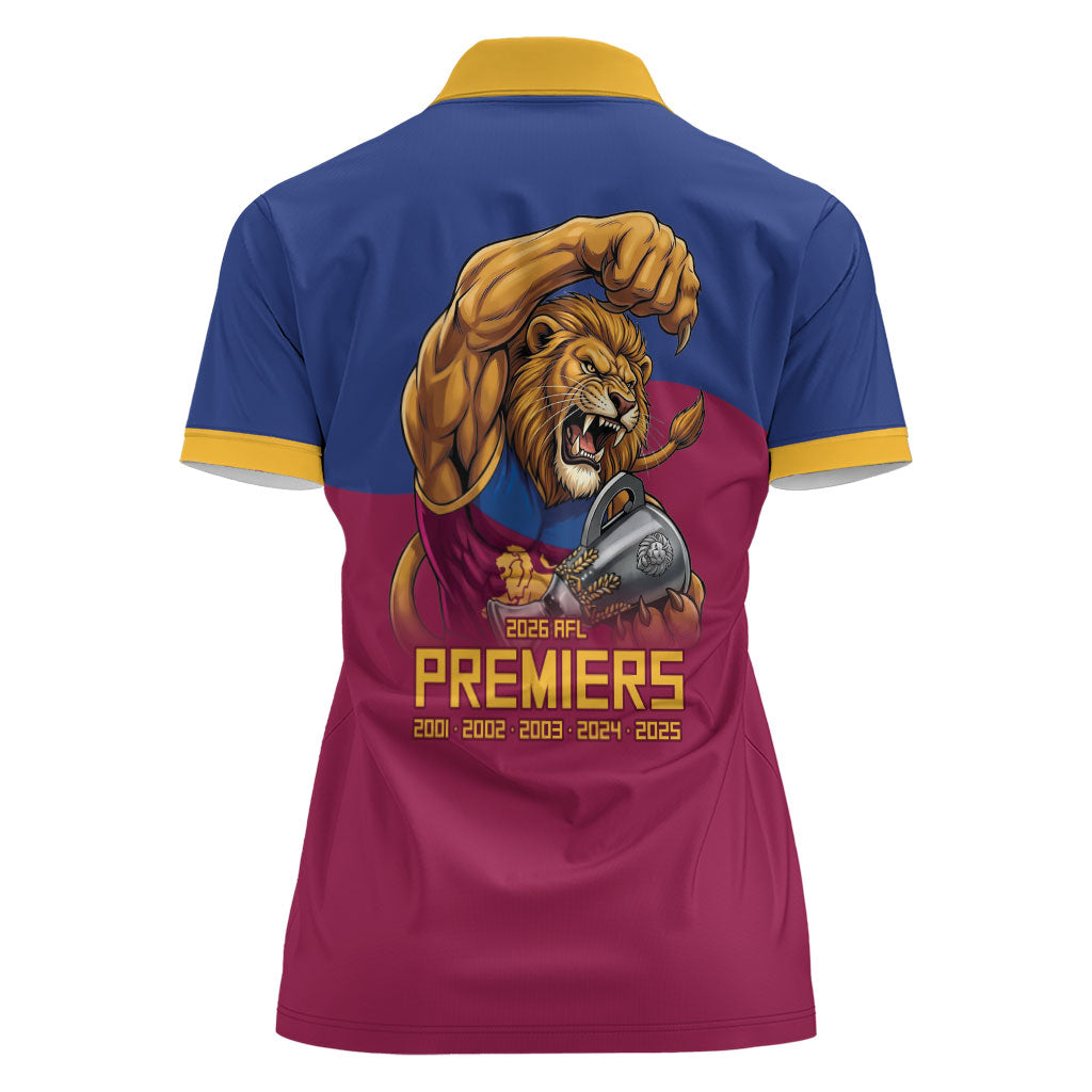 Brisbane Lions Premiers 2026 Women Polo Shirt Six-Time Champions