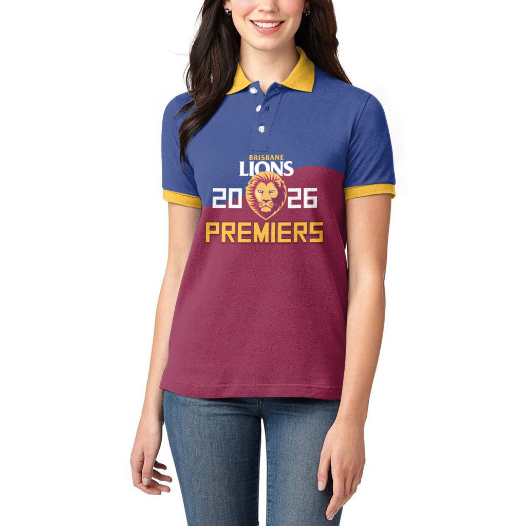 Brisbane Lions Premiers 2026 Women Polo Shirt Six-Time Champions