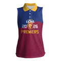 Brisbane Lions Premiers 2026 Women Sleeveless Polo Shirt Six-Time Champions