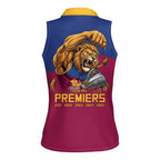 Brisbane Lions Premiers 2026 Women Sleeveless Polo Shirt Six-Time Champions