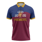 Brisbane Lions Premiers 2026 Zipper Polo Shirt Six-Time Champions