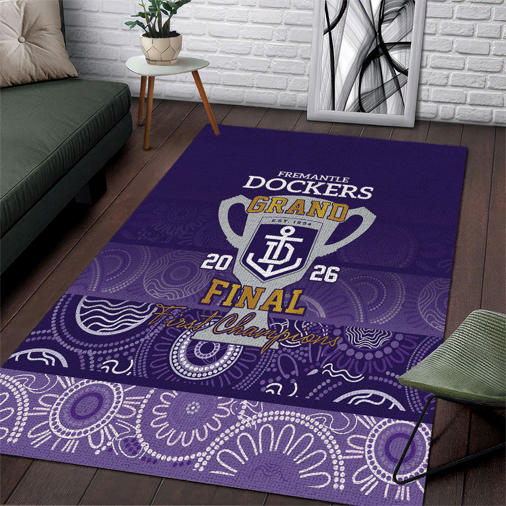 Fremantle Dockers Premiers 2026 Area Rug First Championship
