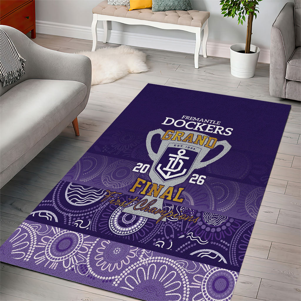 Fremantle Dockers Premiers 2026 Area Rug First Championship