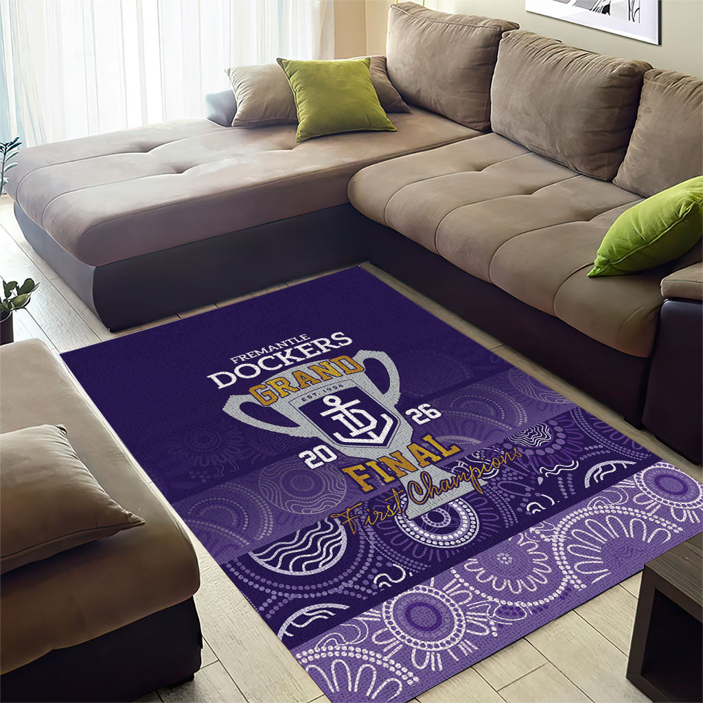 Fremantle Dockers Premiers 2026 Area Rug First Championship