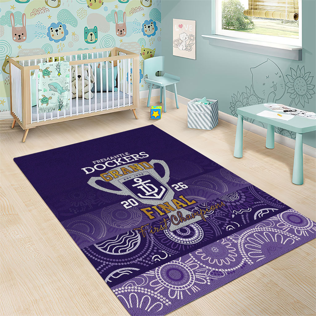 Fremantle Dockers Premiers 2026 Area Rug First Championship